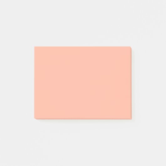 Koralle Pfirsich Einheitsfarbe Post-it Klebezettel (Vorderseite)