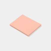 Koralle Pfirsich Einheitsfarbe Post-it Klebezettel (angewinkelt)