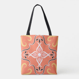 Koralle & Pink Marokkanisches Mosaik Fliesen Boho  Tasche