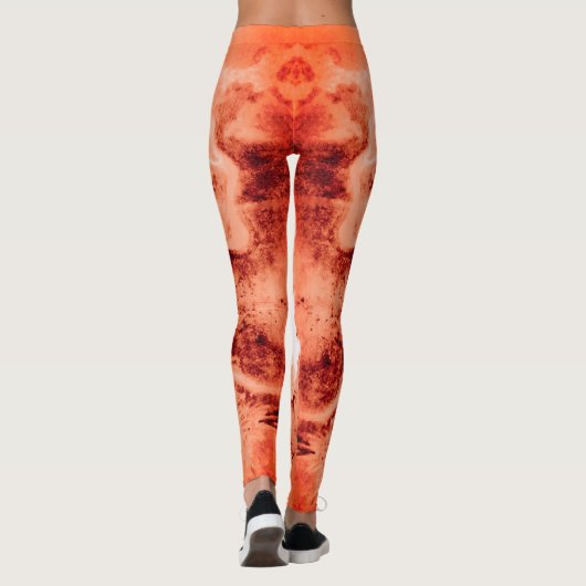 Koralle/Rostdrache Leggings (Rückseite)
