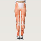 Koralle/Rostdrache Leggings (Vorderseite)