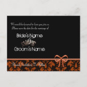 Koralle Save the Date mit Ihrem Foto Ankündigungspostkarte (Rückseite)