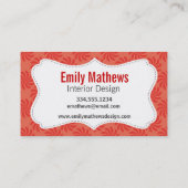 Koralle u. roter Strudel; Marienkäfer Visitenkarte (Rückseite)