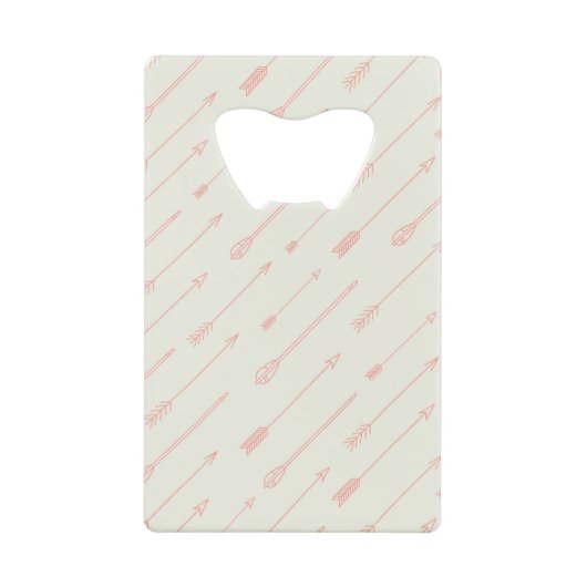 Koralle umrissenes Pfeil-Muster Geldbeutel Flaschenöffner (Vorderseite)