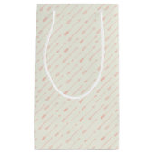 Koralle umrissenes Pfeil-Muster Kleine Geschenktüte (Vorderseite)