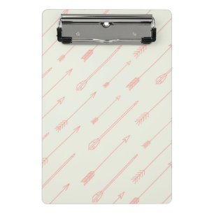 Koralle umrissenes Pfeil-Muster Mini Klemmbrett