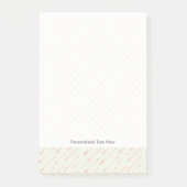 Koralle umrissenes Pfeil-Muster Post-it Klebezettel (Vorderseite)