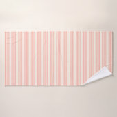 Koralle und Beige fünf Streifen Badehandtuch (Badehandtuch)