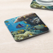 Koralle und Fische im Roten Meer, Ägypten Untersetzer (Linke Seite)