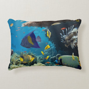 Koralle und Fische im Roten Meer, Ägypten Zierkissen