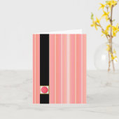 Koralle und Schwarze Karte (Gelbe Blume)