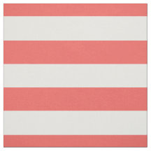 Koralle und Weiß 1,5" horizontales Streifen-Muster