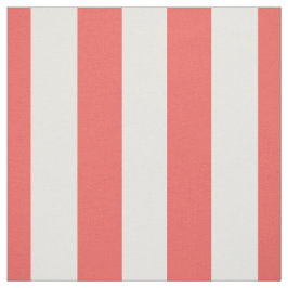 Koralle und Weiß 1,5" Streifen-Muster Stoff