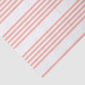 Koralle und weiße fünf Streifen Muster Seidenpapier (Detail)