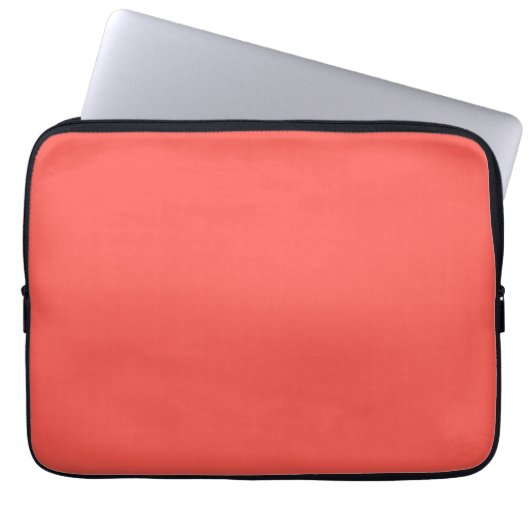 Koralle (Vollfarbe) Laptopschutzhülle (Vorderseite)