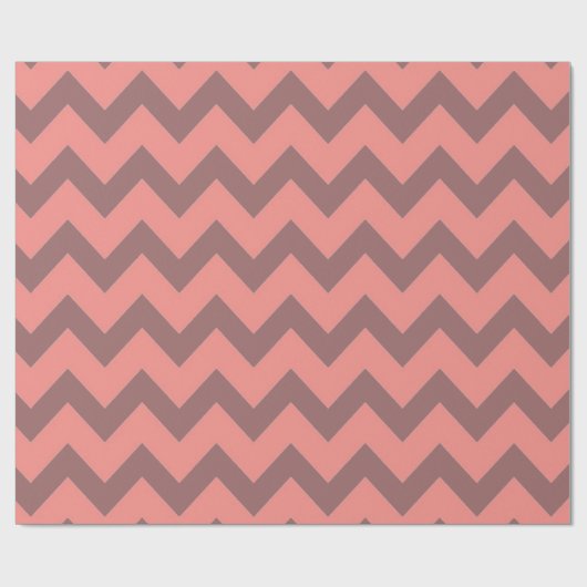 Koralle Zickzack Geschenkpapier (Flach)