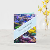 Koralle zum 35. Hochzeitstag Karte (Gelbe Blume)