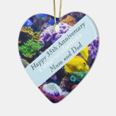 Koralle zum 35. Hochzeitstag Keramik Ornament (Links)