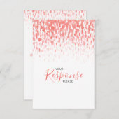 Korallen abstrakt moderne Hochzeitsantwort UAWG RSVP Karte (Vorne/Hinten)