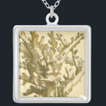 Korallen am Meer Versilberte Kette<br><div class="desc">Holen Sie sich dieses moderne Kunstwerk heute mit cremefarbenem Hintergrund. Dieses Kunstwerk enthält eine Silhouette,  eine durchsichtige Koralle,  die sehr scharf und lebendig ist. Es ist ein zeitgenössisches Kunstwerk,  das sich perfekt für jedes nautische Thema eignet,  für das man sich entscheiden möchte.</div>