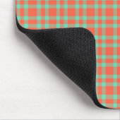 Korallen-Aquamarin-Karomuster Mousepad (Ecke)