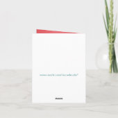 Korallen, Aquamarine Blumenstrauß Dankeschön Karte (Rückseite)