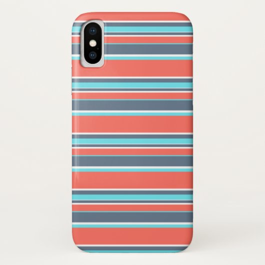 Korallen, blau und grau Case-Mate iPhone hülle (Rückseite)
