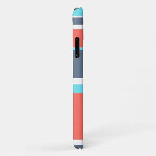 Korallen, blau und grau Case-Mate iPhone hülle (Hinten/Rechts)