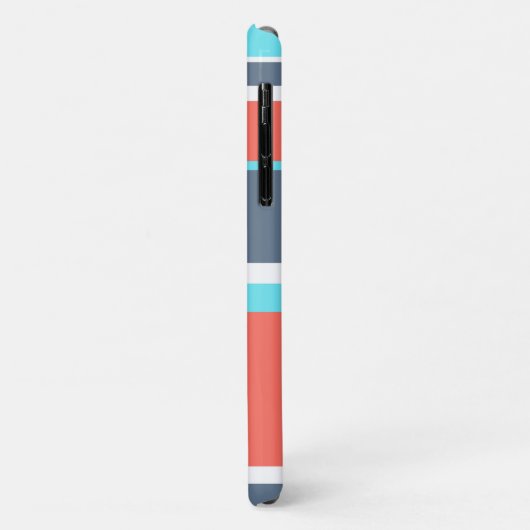 Korallen, blau und grau Case-Mate iPhone hülle (Hinten/Links)