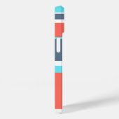 Korallen, blau und grau Case-Mate iPhone hülle (Rückseite / Rechts)