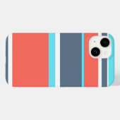 Korallen, blau und grau Case-Mate iPhone hülle (Rückseite (Horizontal))