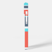 Korallen, blau und grau Case-Mate iPhone hülle (Rückseite / Links)