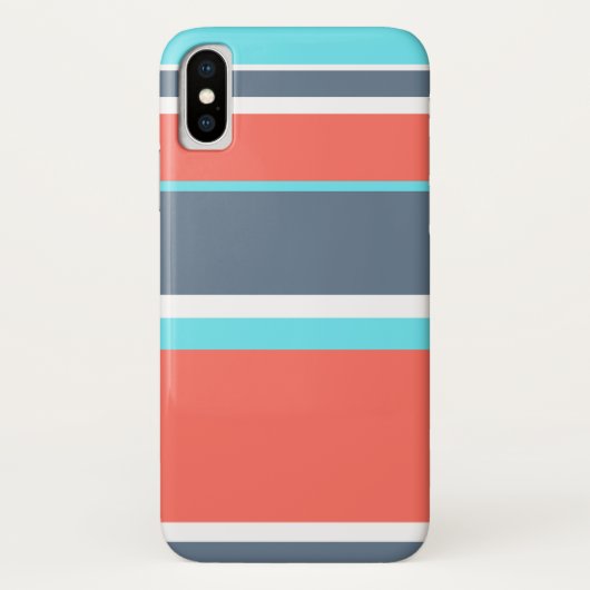 Korallen, blau und grau Case-Mate iPhone hülle (Rückseite)