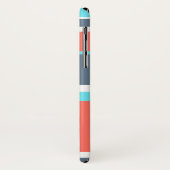 Korallen, blau und grau Case-Mate iPhone hülle (Hinten/Links)