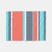 Korallen, blau und grau fleecedecke (Vorderseite (Horizontal))