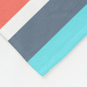 Korallen, blau und grau fleecedecke (Ecke)