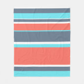 Korallen, blau und grau fleecedecke (Vorderseite)