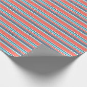 Korallen, blau und grau geschenkpapier (Ecke)