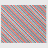 Korallen, blau und grau geschenkpapier (Flach)