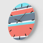 Korallen, blau und grau große wanduhr (Winkel)