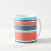 Korallen, blau und grau kaffeetasse (VorderseiteRechts)