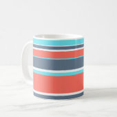 Korallen, blau und grau kaffeetasse (Vorderseite Links)