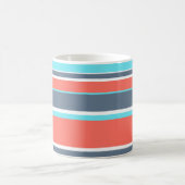 Korallen, blau und grau kaffeetasse (Mittel)