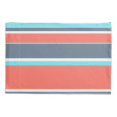 Korallen, blau und grau kissenbezug (Rückseite)