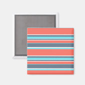 Korallen, blau und grau magnet (Vorderseite/Rückseite)