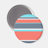 Korallen, blau und grau magnet (Vorderseite/Rückseite)