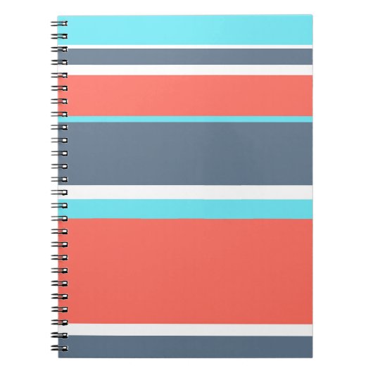 Korallen, blau und grau notizblock (Vorderseite)