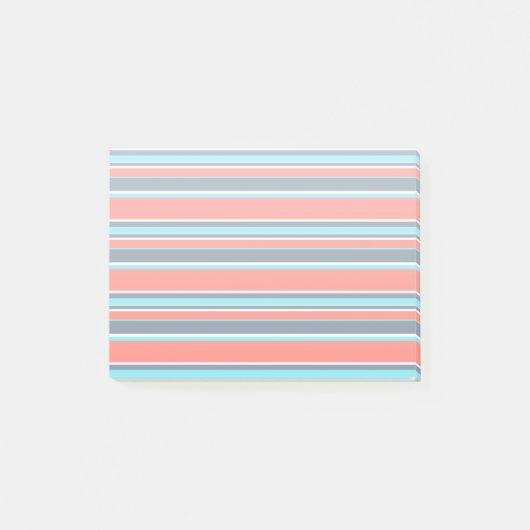 Korallen, blau und grau post-it klebezettel (Vorderseite)