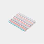 Korallen, blau und grau post-it klebezettel (angewinkelt)