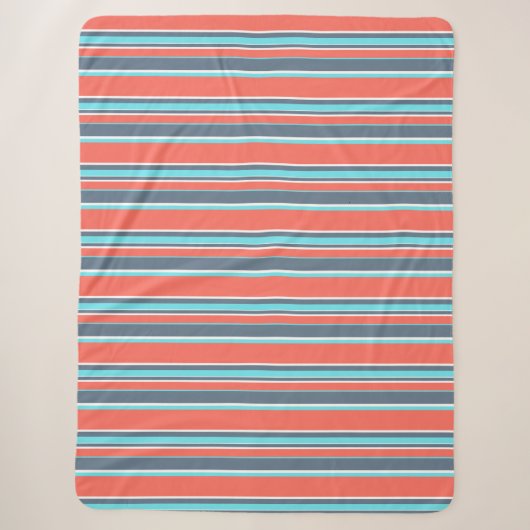Korallen, blau und grau sherpadecke (Vorderseite)